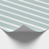 Papier Cadeau Pastel Bleu Blanc Diagonal Grille Motif Cadeau (Coin)