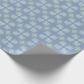Papier Cadeau Pastel blue floral abstract repeat  (Coin)