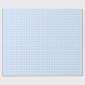 Papier Cadeau Pastel Blue Gingham Wrapping Paper (Plat)