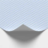 Papier Cadeau Pastel Blue Gingham Wrapping Paper (Coin)