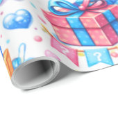 Papier Cadeau Pastel Blue Pink Toys (Coin rond)