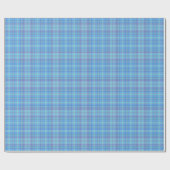 Papier Cadeau Pastel Blue Plaid Pattern (Plat)