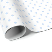 Papier Cadeau Pastel Blue Small Polka Point (Coin rond)
