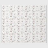 Papier Cadeau Pastel Boho Hedgehog et Balloons Anniversaire (Plat)