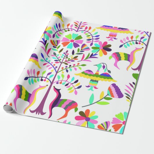 Papier Cadeau Pastel Brights Otomi Papier d'emballage d'impressi (Déroulé)