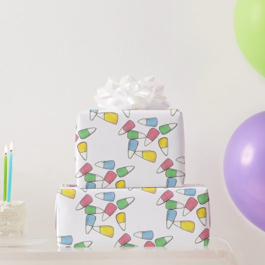 Papier Cadeau Pastel Candy Corn Pâques Panier Candy Kernels (Cadeaux de fête)