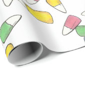 Papier Cadeau Pastel Candy Corn Pâques Panier Candy Kernels (Coin rond)