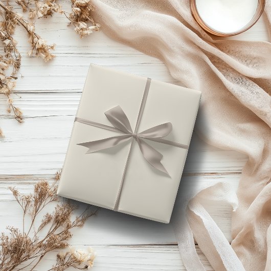 Papier Cadeau Pastel Champagne Couleur Solide | Classique | Élég