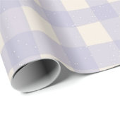 Papier Cadeau Pastel Checkered Gingham (Coin rond)