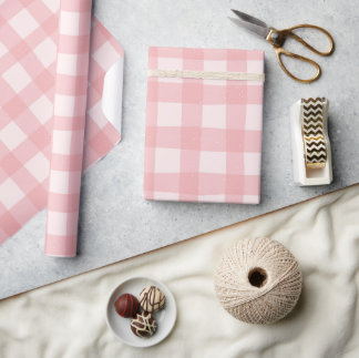Papier Cadeau Pastel Checkered Gingham