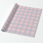 Papier Cadeau Pastel Checkered Gingham Wrapping Paper (Déroulé)