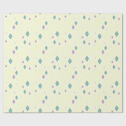 Papier Cadeau Pastel Crystal Star Pattern (Plat)