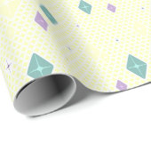 Papier Cadeau Pastel Crystal Star Pattern (Coin rond)