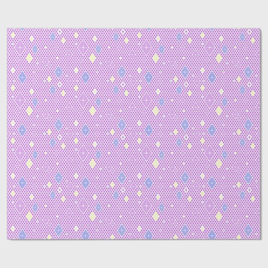 Papier Cadeau Pastel Crystal Star Pattern (Plat)