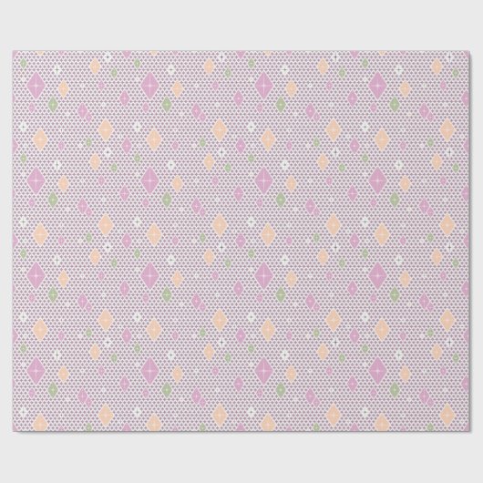 Papier Cadeau Pastel Crystal Star Pattern (Plat)