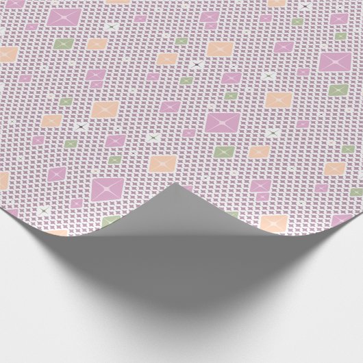 Papier Cadeau Pastel Crystal Star Pattern (Coin)