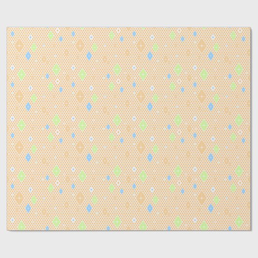 Papier Cadeau Pastel Crystal Star Pattern (Plat)