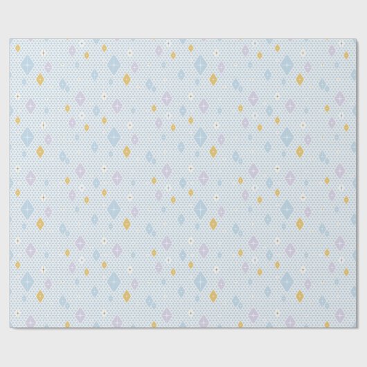 Papier Cadeau Pastel Crystal Star Pattern (Plat)
