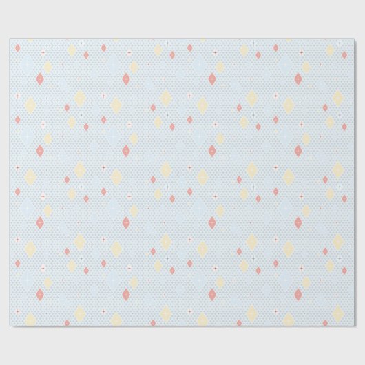 Papier Cadeau Pastel Crystal Star Pattern Wrapping Paper (Plat)