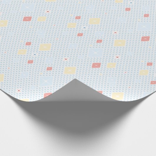 Papier Cadeau Pastel Crystal Star Pattern Wrapping Paper (Coin)