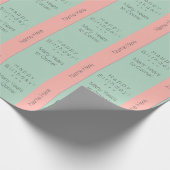 Papier Cadeau Pastel customisé Peach Soft Peach, Jungle Mist Ann (Coin)