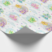 Papier Cadeau Pastel Cute Dragons Et Rainbows (Coin)