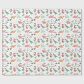 Papier Cadeau Pastel Dinosaures sur l'Arrière - plan blanc (Plat)