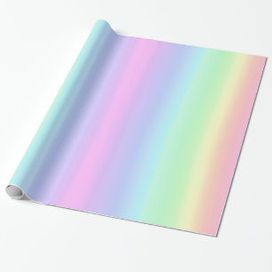 Papier Cadeau Pastel doux arc-en-ciel Dégradé esthétique