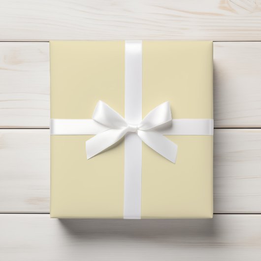 Papier Cadeau Pastel doux Pear Jaune uni