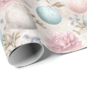 Papier Cadeau Pastel Easter Eggs Wrapping Paper (Coin rond)