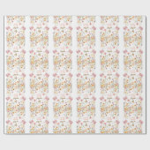 Papier Cadeau Pastel Fairy jardin fleuri thé fête anniversaire (Plat)