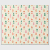 Papier Cadeau Pastel Fanous Lantern Wrapping Paper (Plat)