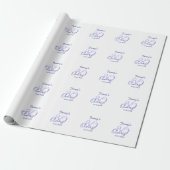 Papier Cadeau Pastel félicite 30ème anniversaire violet élégant (Déroulé)