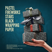Papier Cadeau Pastel Fireworks Stars Envelopper papier