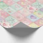 Papier Cadeau Pastel Floral Patchwork Picnic Pattern (3) (Coin)