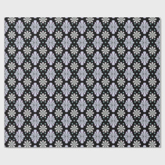 Papier Cadeau Pastel floral shapes on a black background