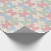 Papier Cadeau Pastel Geometric Retro Circle Pattern  (Coin)