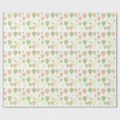 Papier Cadeau Pastel Gold Hot Air Ballote Cute (Plat)