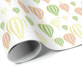 Papier Cadeau Pastel Gold Hot Air Ballote Cute (Coin rond)