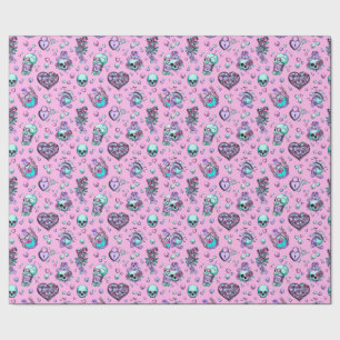 Papier Cadeau Pastel Goth Saint Valentin Cadeau