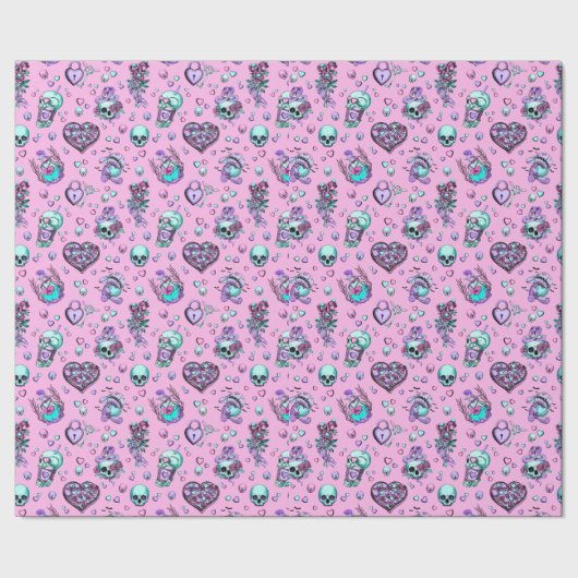 Papier Cadeau Pastel Goth Saint Valentin Cadeau (Couture)