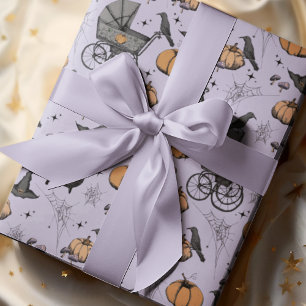 Papier Cadeau Pastel gothique Purple Baby Carriage Halloween