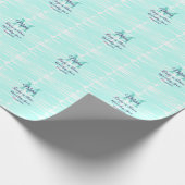 Papier Cadeau Pastel green baby in bloom monogram baby shower te (Coin)