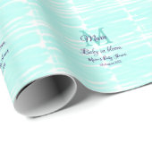 Papier Cadeau Pastel green baby in bloom monogram baby shower te (Coin rond)