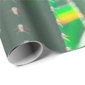 Papier Cadeau Pastel Green cactus plante pastel feuille (Coin rond)