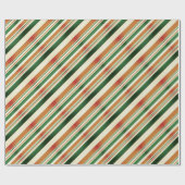 Papier Cadeau Pastel Green et Orange Retro élégant (Plat)