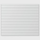 Papier Cadeau Pastel Gris et Blanc Simple Horizontal Striped (Plat)