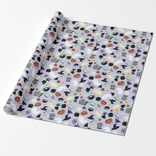 Papier Cadeau Pastel Halloween (Déroulé)
