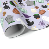 Papier Cadeau Pastel Halloween (Coin rond)