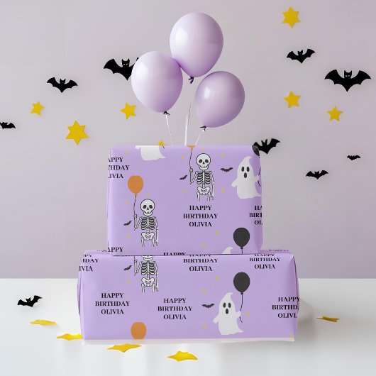 Papier Cadeau Pastel Halloween Anniversaire